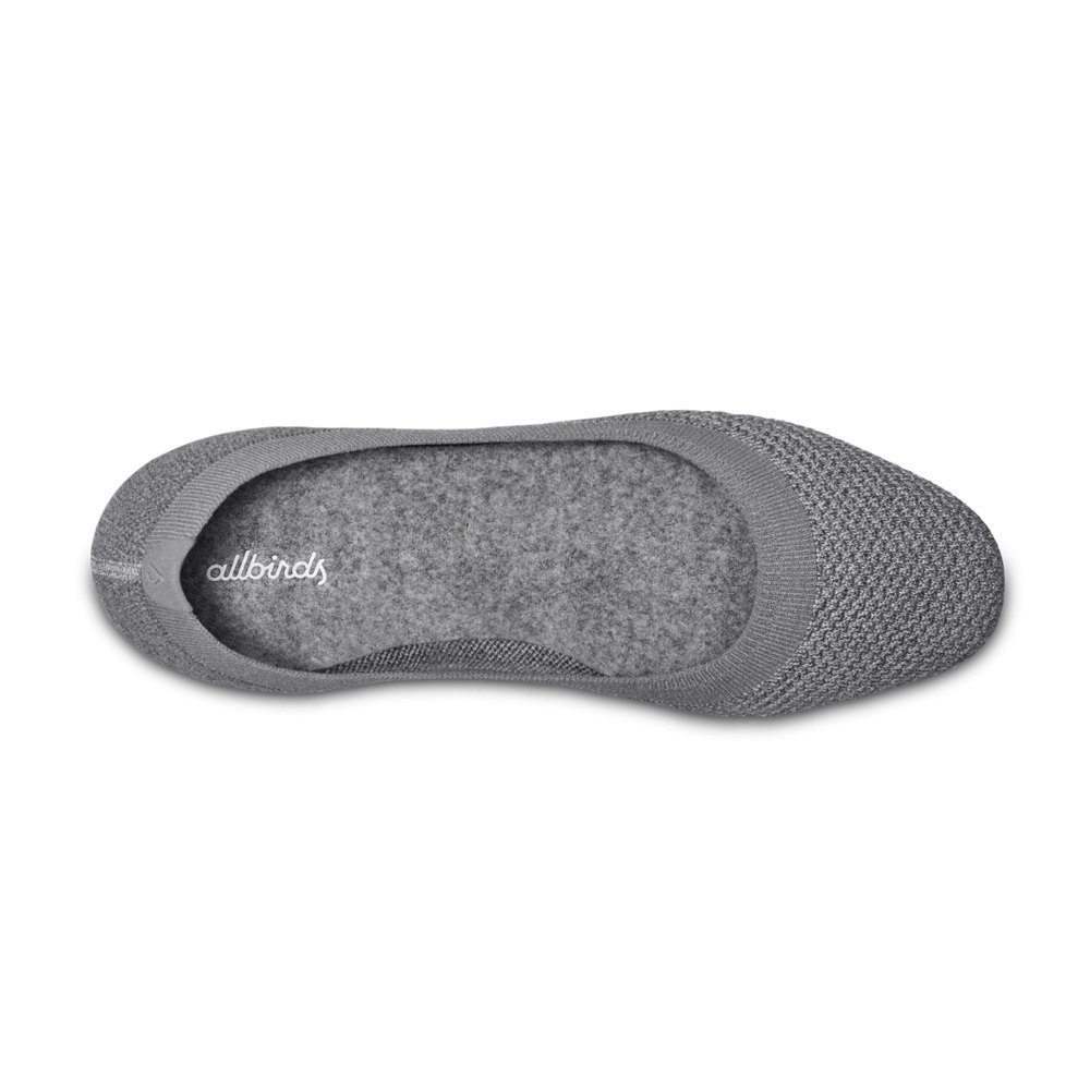 Allbirds Women\'s Flats Dark Grey - Tree Breezers - 15468GMVF